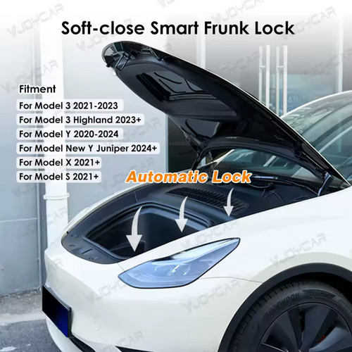 For Tesla Model Y / 3 2020-2025 Electric Suction Soft Close Power Frunk Automatic Hood Upgrade Easy Install Enhanced Convenience